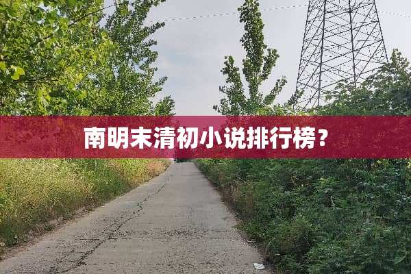 南明末清初小说排行榜？