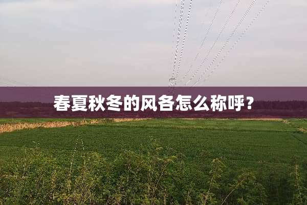 春夏秋冬的风各怎么称呼？