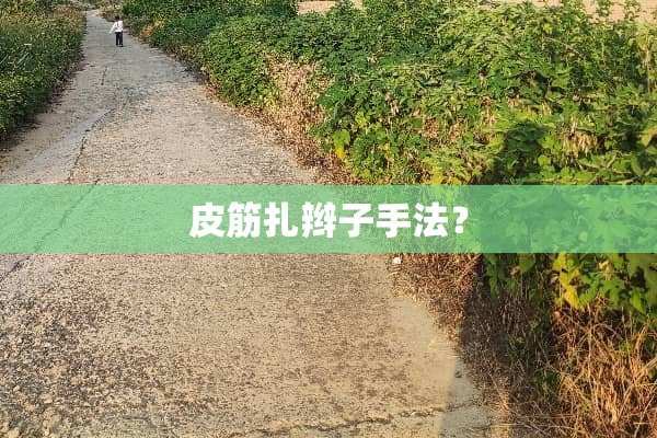 皮筋扎辫子手法？