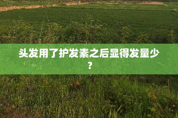 头发用了护发素之后显得发量少？