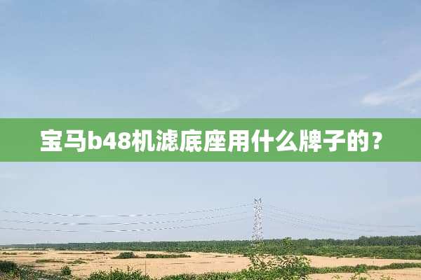 宝马b48机滤底座用什么牌子的？