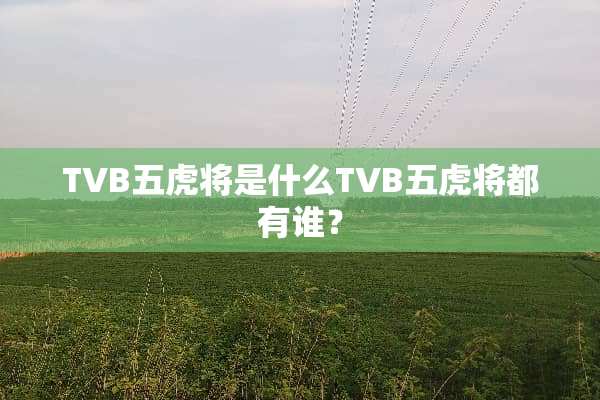 TVB五虎将是什么TVB五虎将都有谁？