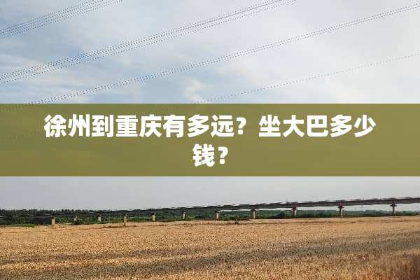 徐州到重庆有多远？坐大巴多少钱？