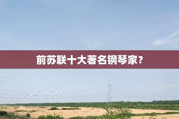 前苏联十大著名钢琴家？