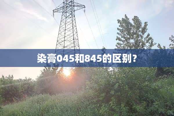 染膏045和845的区别？
