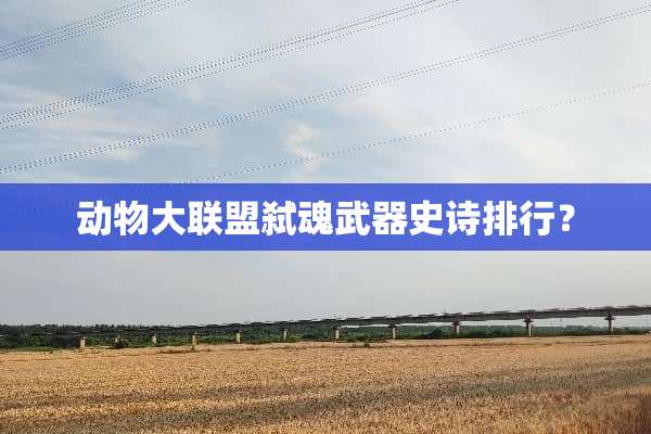 动物大联盟弑魂**史诗排行？