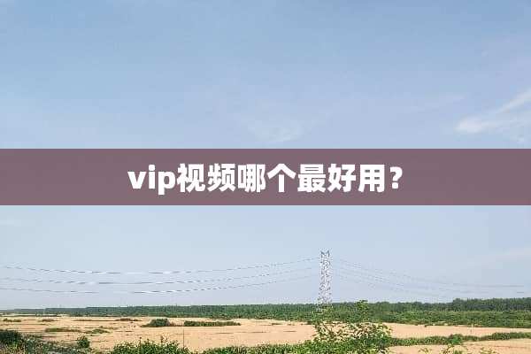 vip视频哪个最好用？