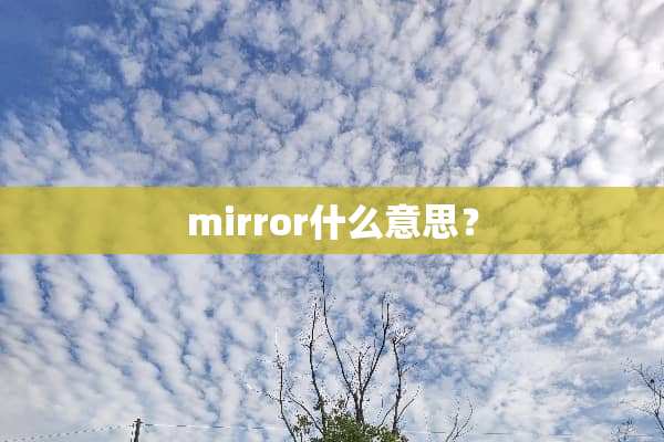 mirror什么意思？