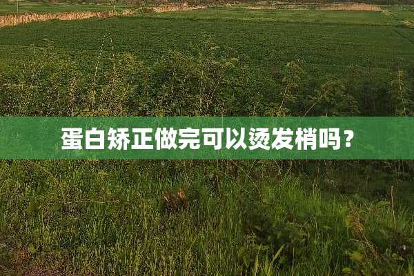 蛋白矫正做完可以烫发梢吗？