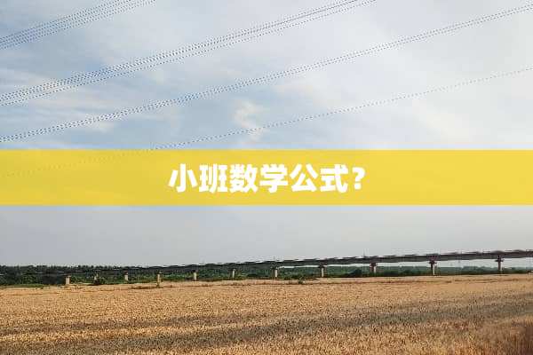 小班数学公式？