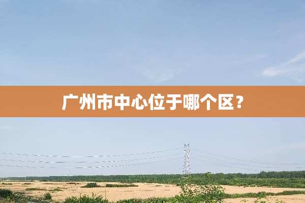 广州市中心位于哪个区？