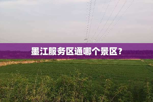 墨江服务区通哪个景区？