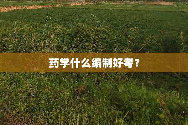 药学什么编制好考？