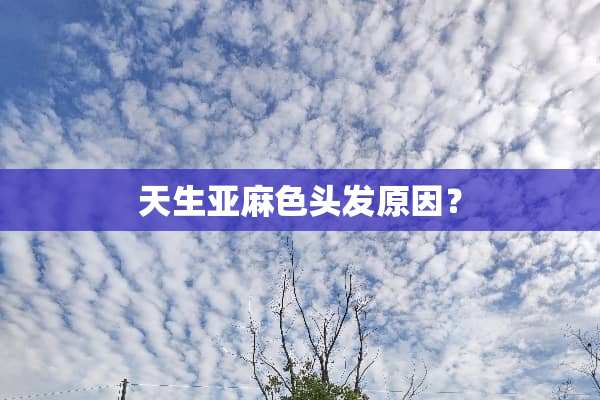 天生亚麻色头发原因？