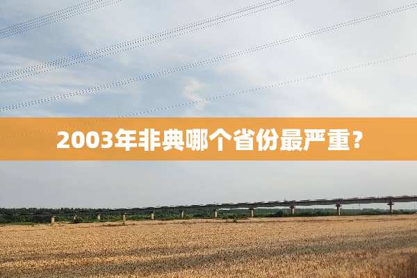 2003年**哪个省份最严重？