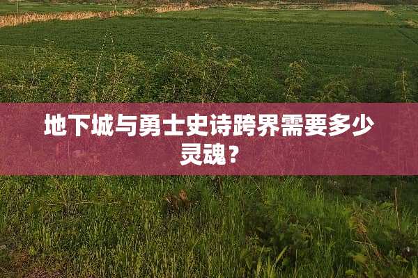 **城与勇士史诗跨界需要多少灵魂？