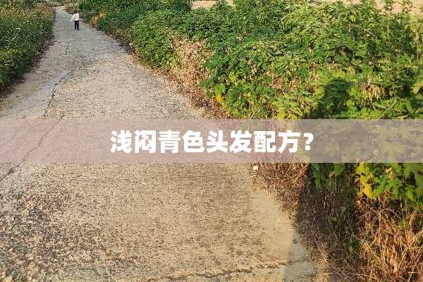 浅闷青色头发配方？