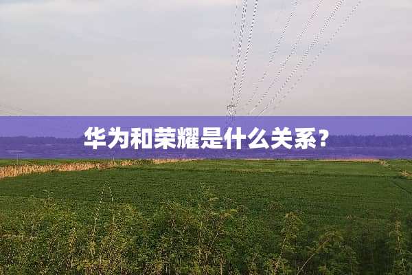 华为和荣耀是什么关系？