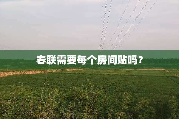 春联需要每个房间贴吗？