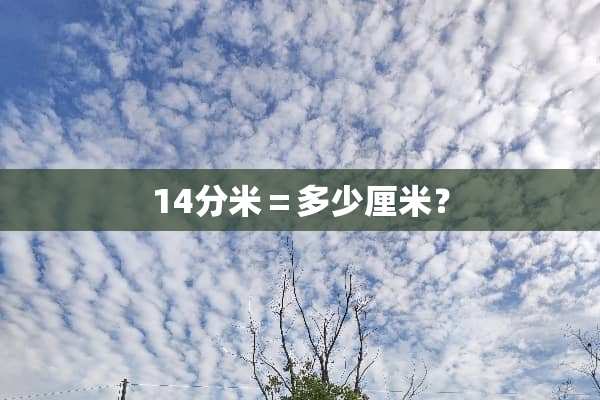 14分米＝多少厘米？