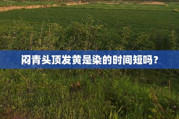 闷青头顶发黄是染的时间短吗？