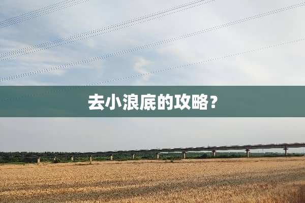 去小浪底的攻略？