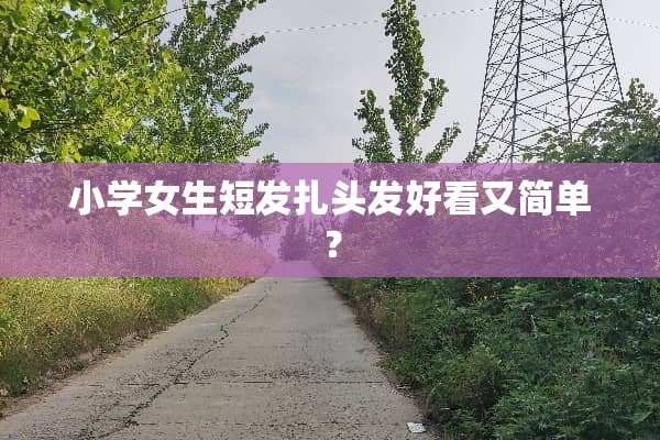 小学女生短发扎头发好看又简单？