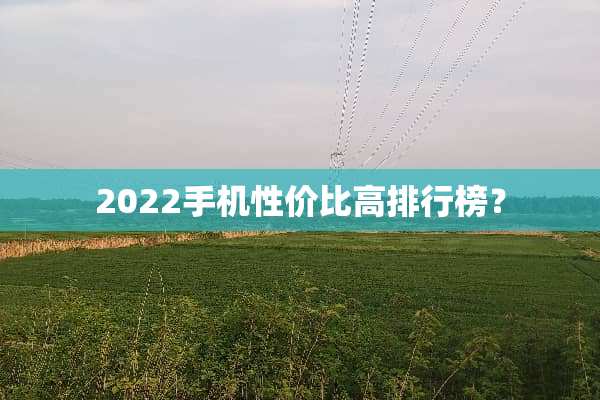 2022手机性价比高排行榜？