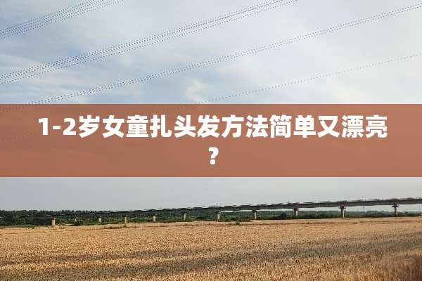 1-2岁女童扎头发方法简单又漂亮？