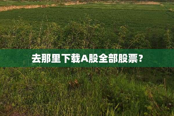去那里下载A股全部股票？