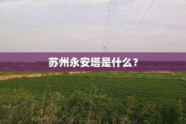苏州永安塔是什么？