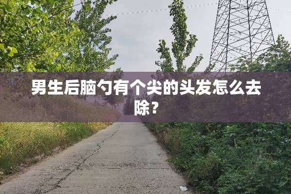 男生后脑勺有个尖的头发怎么去除？