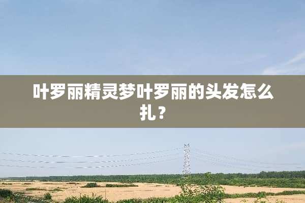 叶罗丽精灵梦叶罗丽的头发怎么扎？