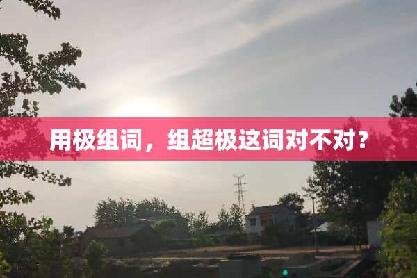 用极组词，组超极这词对不对？