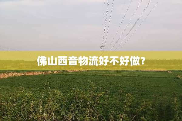 佛山西音物流好不好做？
