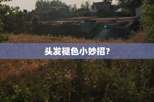 头发褪色小妙招？