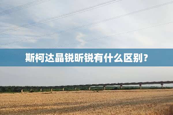 斯柯达晶锐昕锐有什么区别？