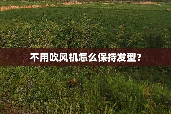 不用吹风机怎么保持发型？