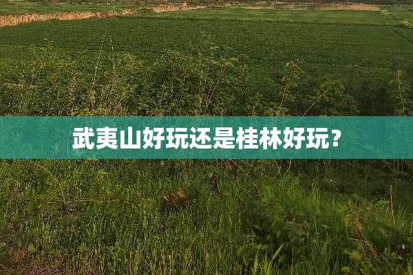 武夷山好玩还是桂林好玩？