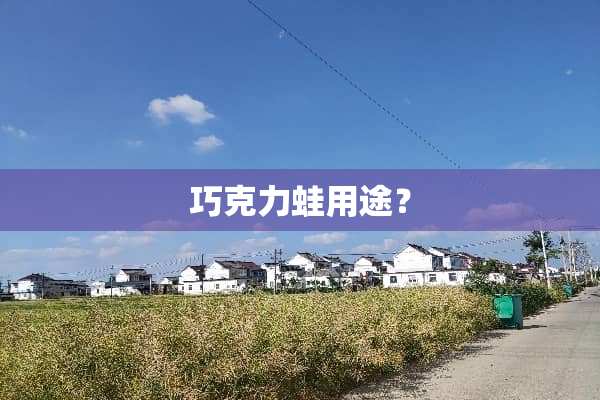 巧克力蛙用途？