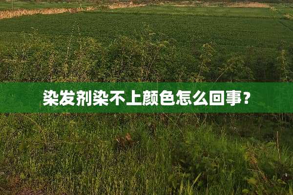 染发剂染不上颜色怎么回事？