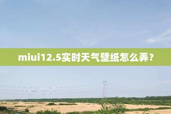 miui12.5实时天气壁纸怎么弄？