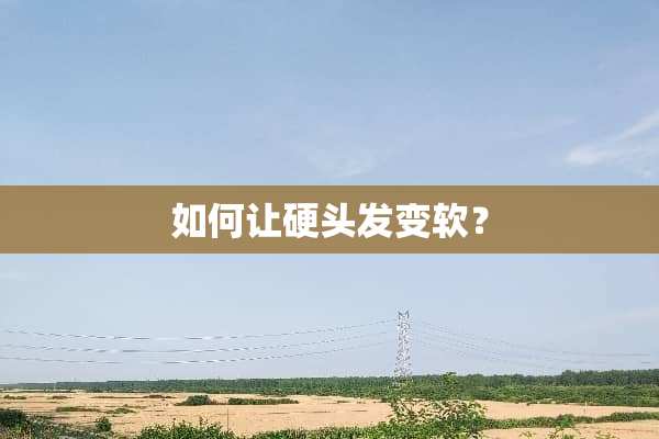 如何让硬头发变软？