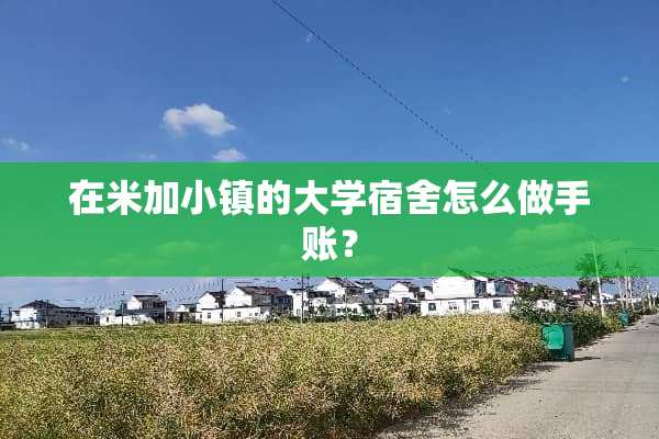 在米加小镇的大学宿舍怎么做手账？