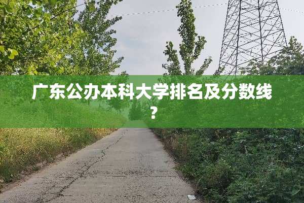 广东公***大学排名及分数线？
