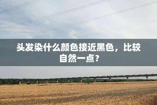 头发染什么颜色接近黑色，比较自然一点？