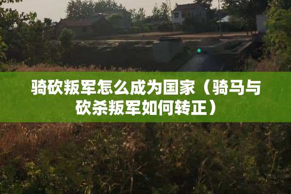 骑砍叛军怎么成为国家（骑马与砍杀叛军如何转正）
