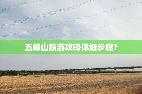 五峰山旅游攻略详细步骤？