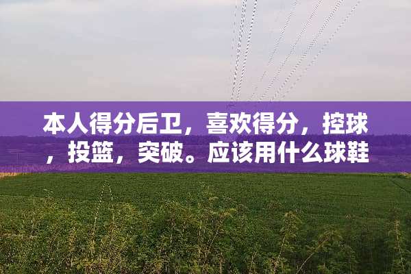 本人得分后卫，喜欢得分，控球，投篮，突破。应该用什么球鞋？