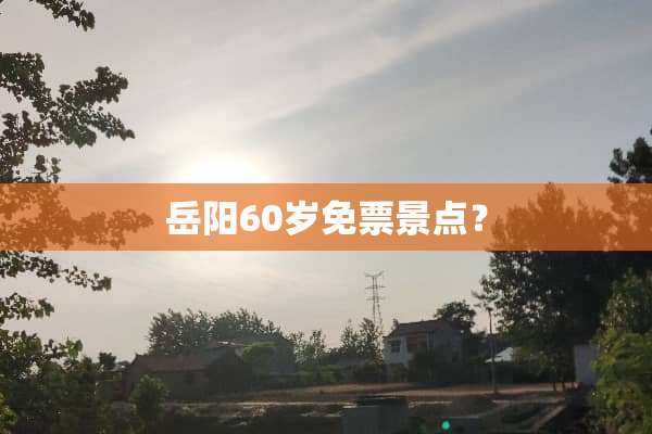 岳阳60岁免票景点？